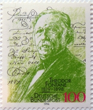 Briefmarke Theodor Fontane, BRD 1994