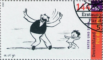 Briefmarke Vater und Sohn, BRD 2003